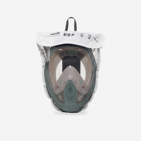 Маска Easybreath для снорклінгу з акустичним клапаном розмір L хакі/рожева