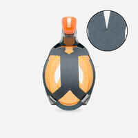 Surface snorkelling mask Easybreath + with acoustic valve > age 10 Khaki orange