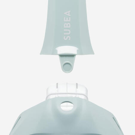 Маска Easybreath для снорклінгу з акустичним клапаном розмір L хакі/рожева