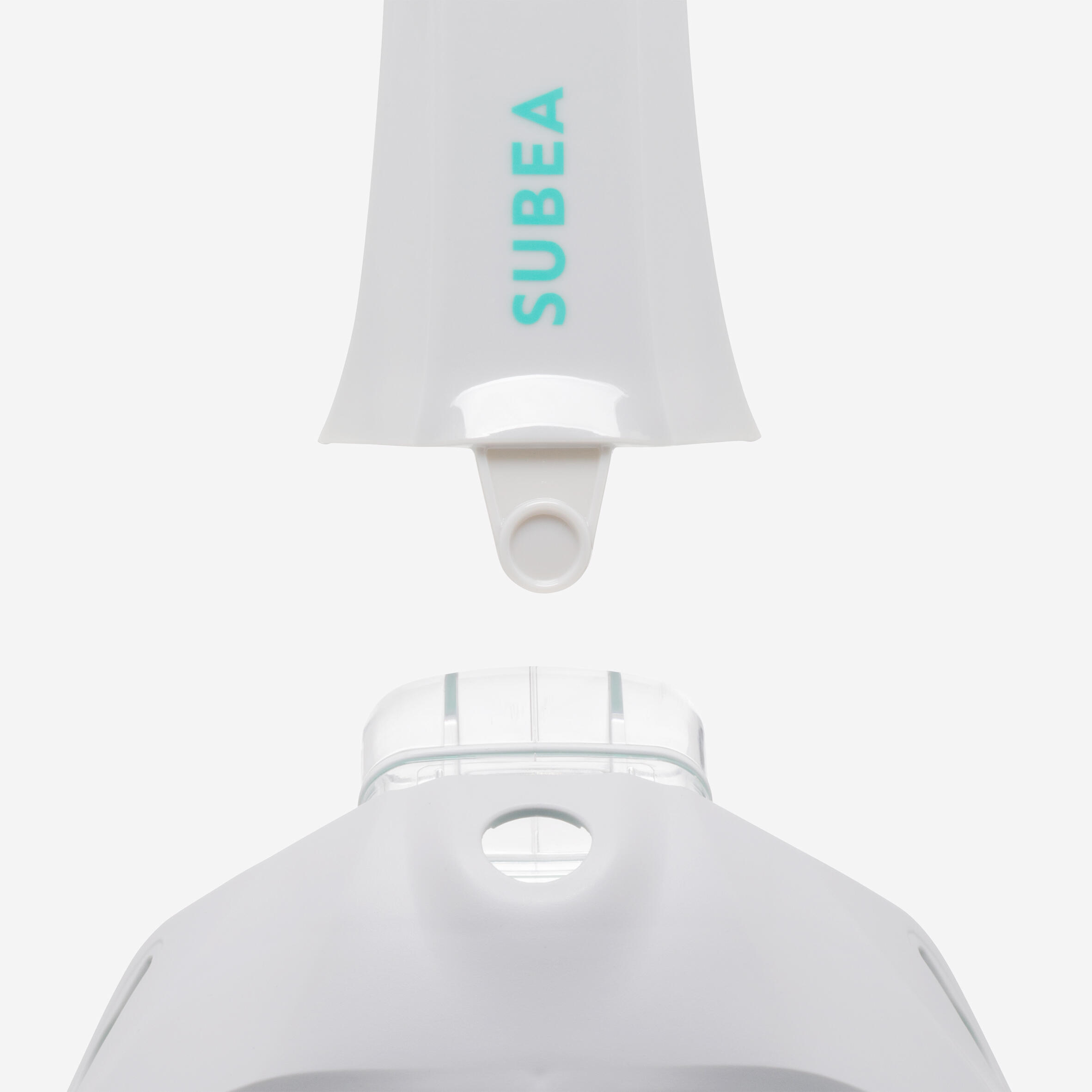 DECATHLON Šnorchlovacia maska Easybreath+ s ventilom tyrkysová M-L · záber 11