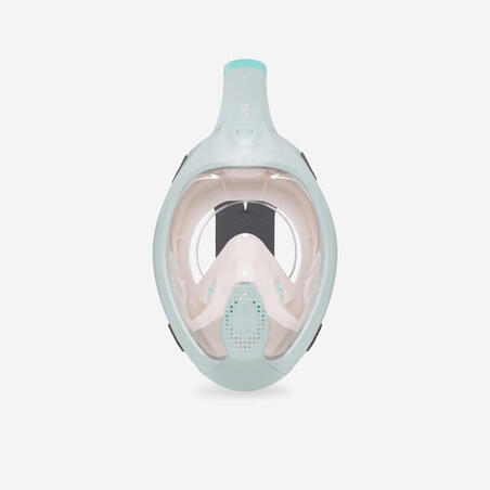 Маска Easybreath для снорклінгу з акустичним клапаном розмір L хакі/рожева
