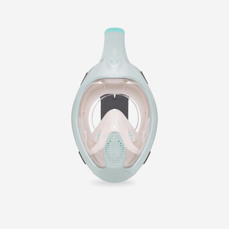 Mască Snorkeling la suprafață Easybreath 540 Kaki deschis-Roz Adulți 