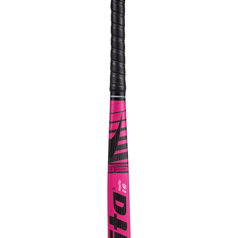 Stick de hockey/gazon adulte confirmé low bow 40% carbone FiberTecC40 rose foncé