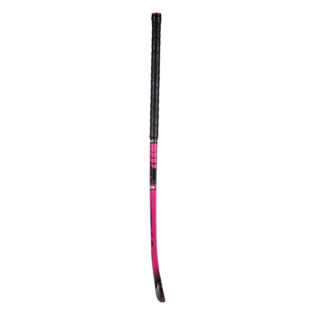 Intermediate 40% Carbon Mid Bow Field Hockey Stick FiberTecC40 - Dark Pink