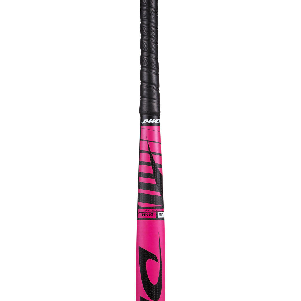 Intermediate 40% Carbon Mid Bow Field Hockey Stick FiberTecC40 - Dark Pink