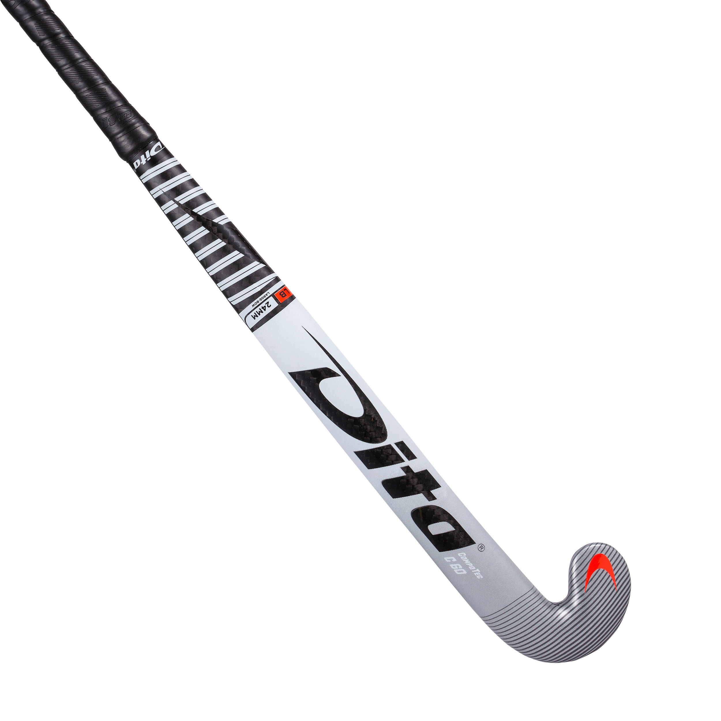 DITA Adult Intermediate 60% Carbon Low Bow Hockey Stick CompotecC60 Silver/Black