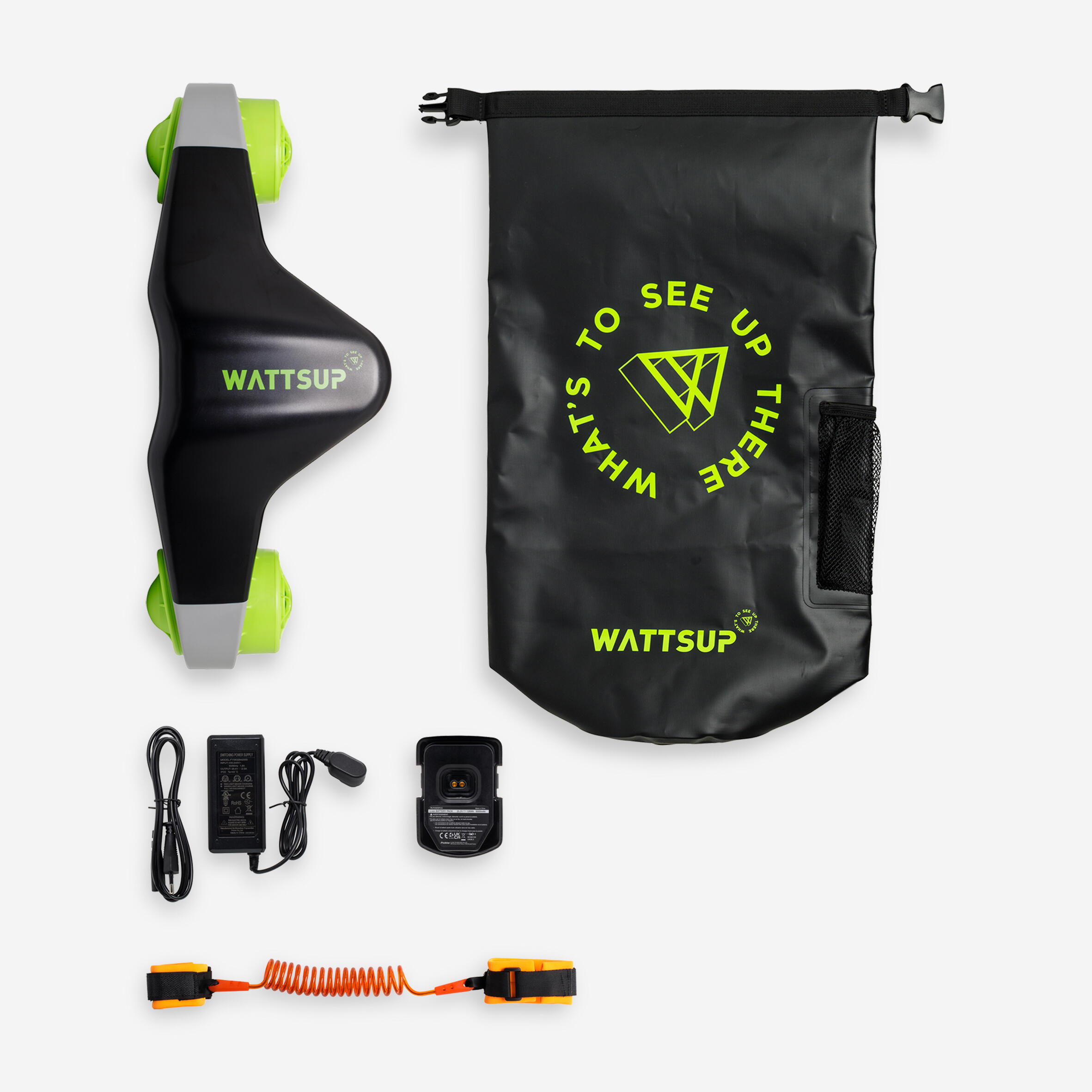 Onderwaterscooter set met batterij, leash en tas 3/8