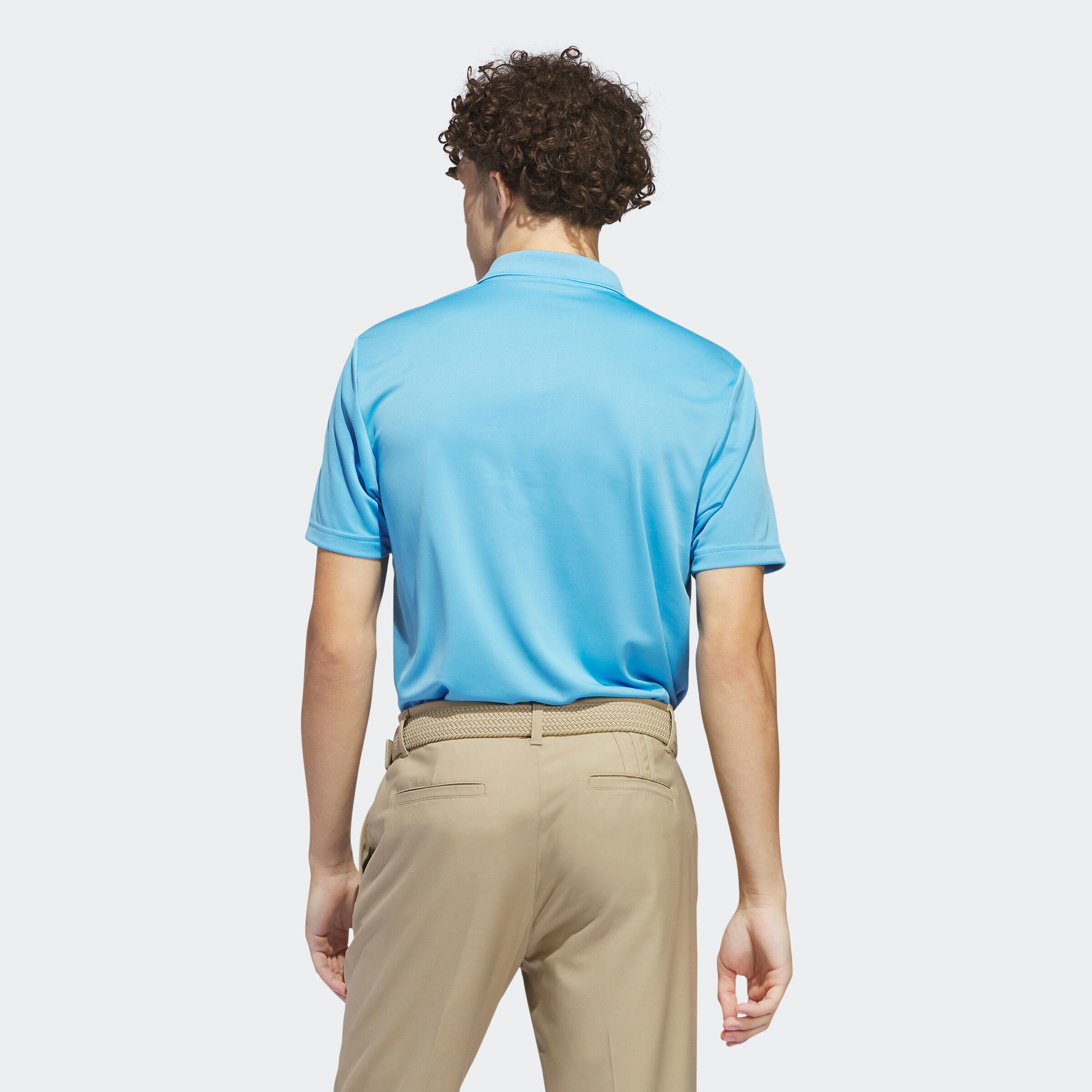 Men's golf short sleeve polo shirt - Adidas sky blue 2/3
