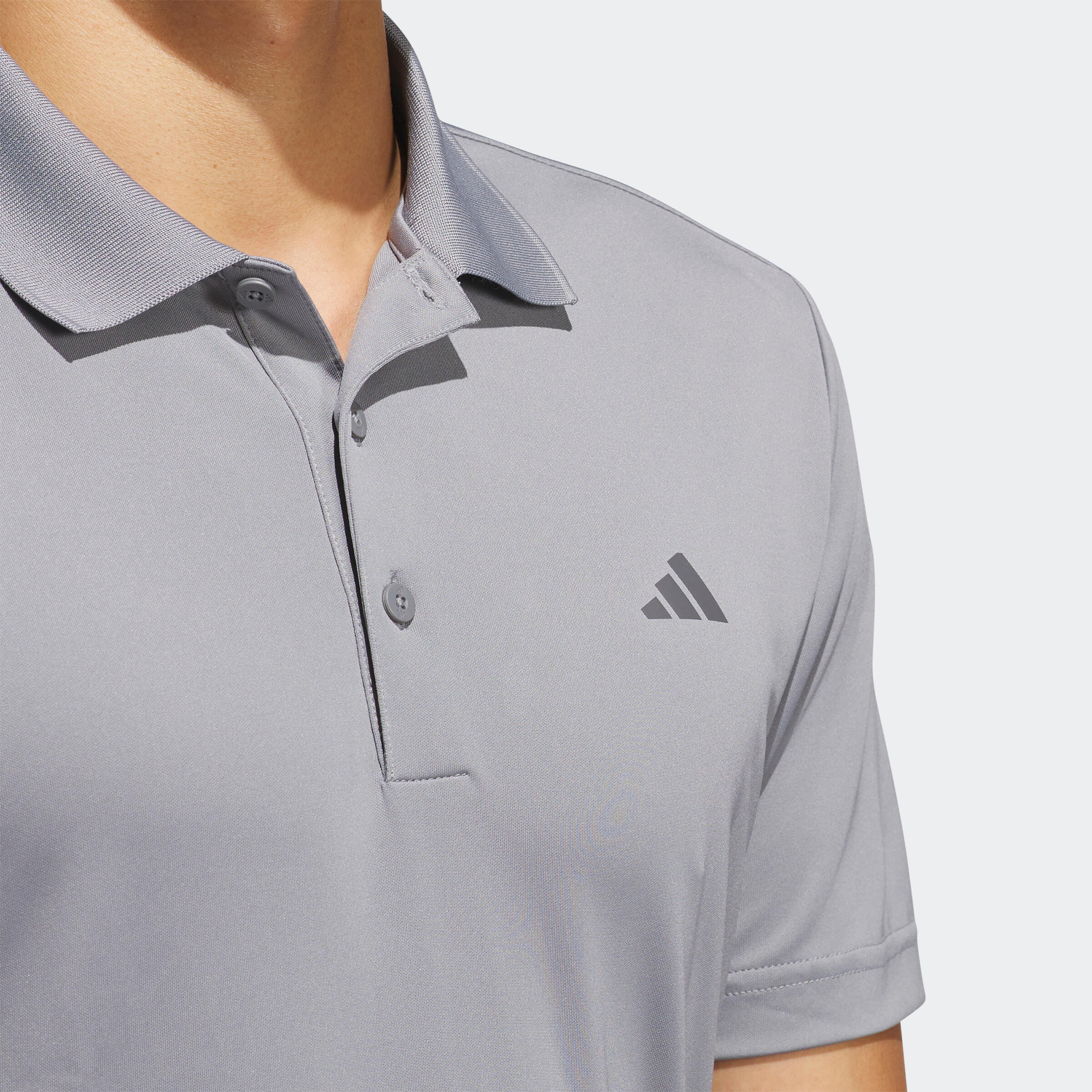 Men's golf short sleeve polo shirt - Adidas grey 3/4