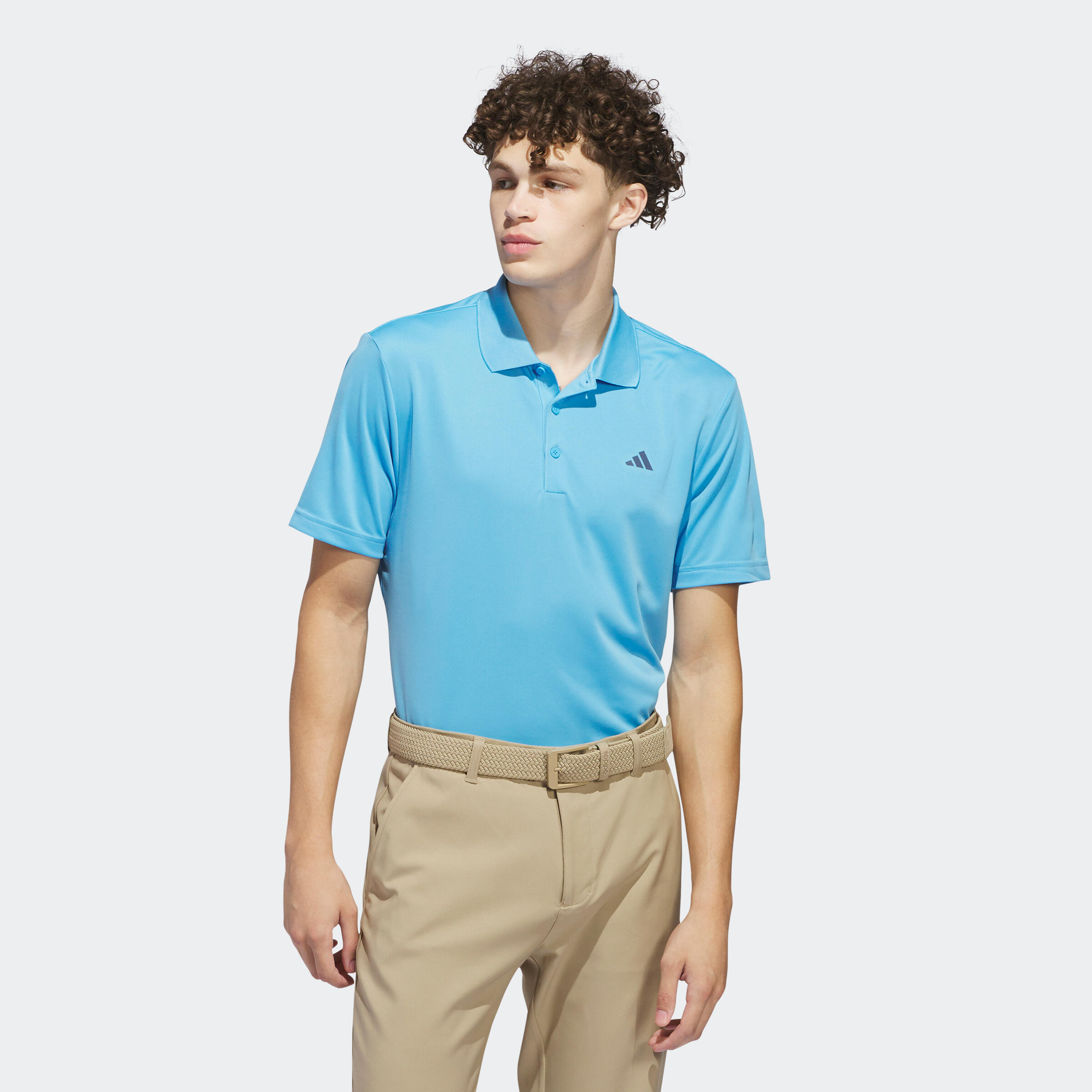 Tricou Polo Golf Adidas Albastru Deschis Barbati