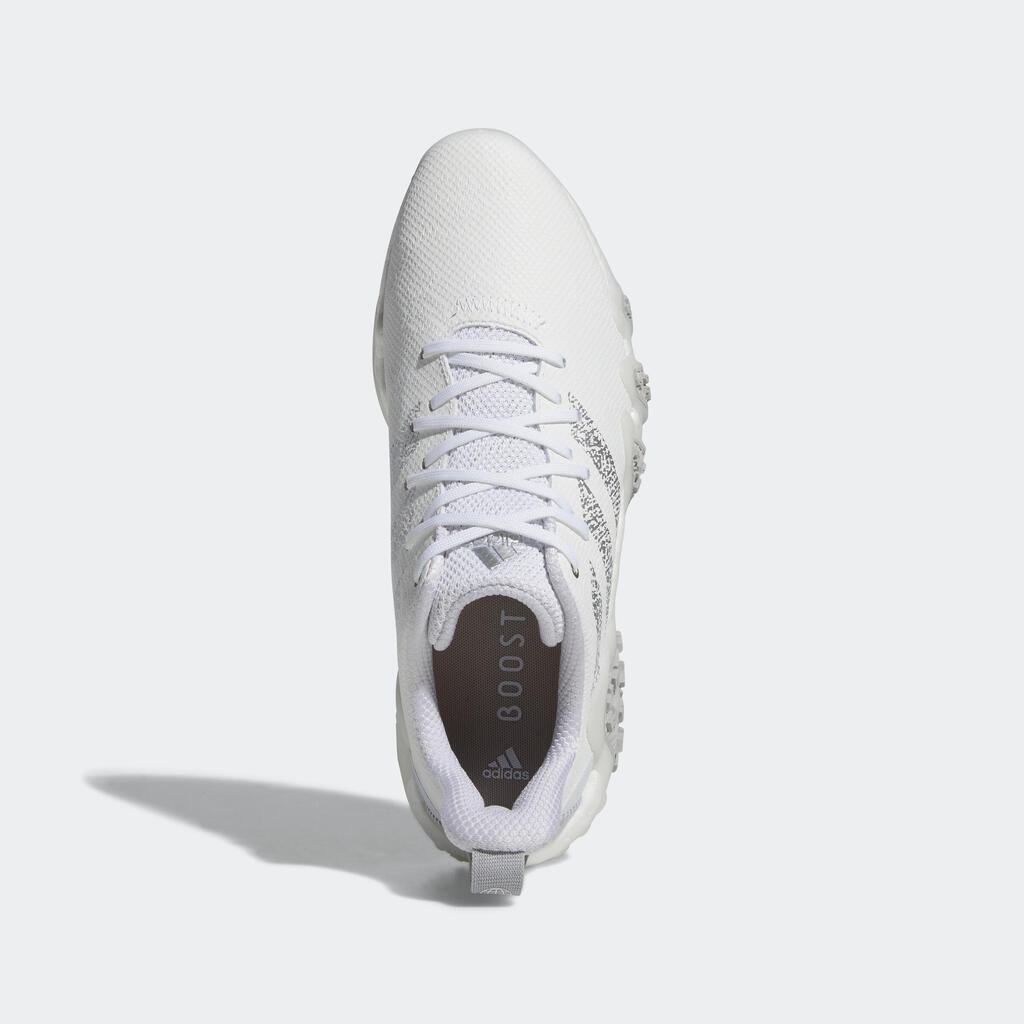 Pánska golfová obuv bez hrotov Adidas biela