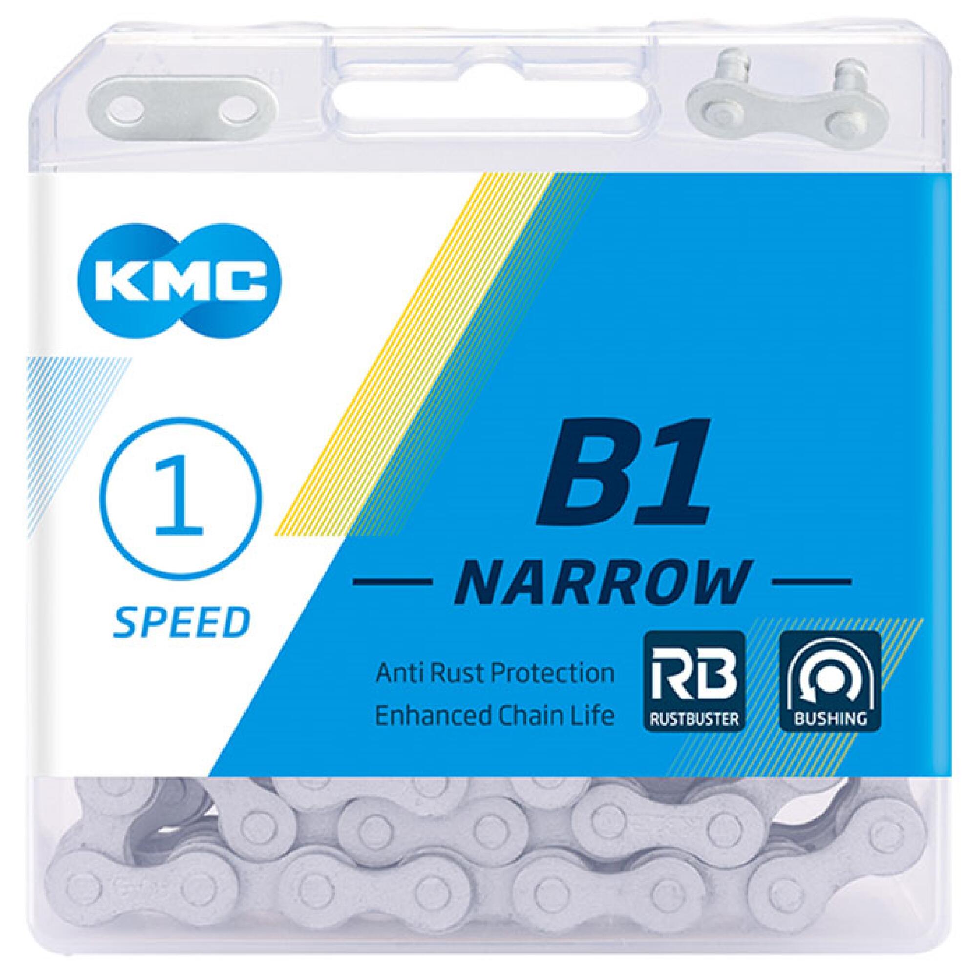 KMC KMC Single Speed Bike Chain B1 Narrow Silver 112 links