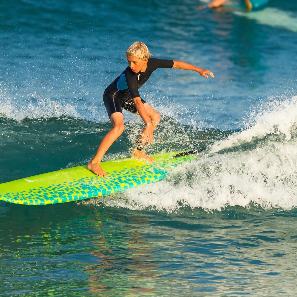 Neoprenanzug Shorty Surfen 100 Kinder grün