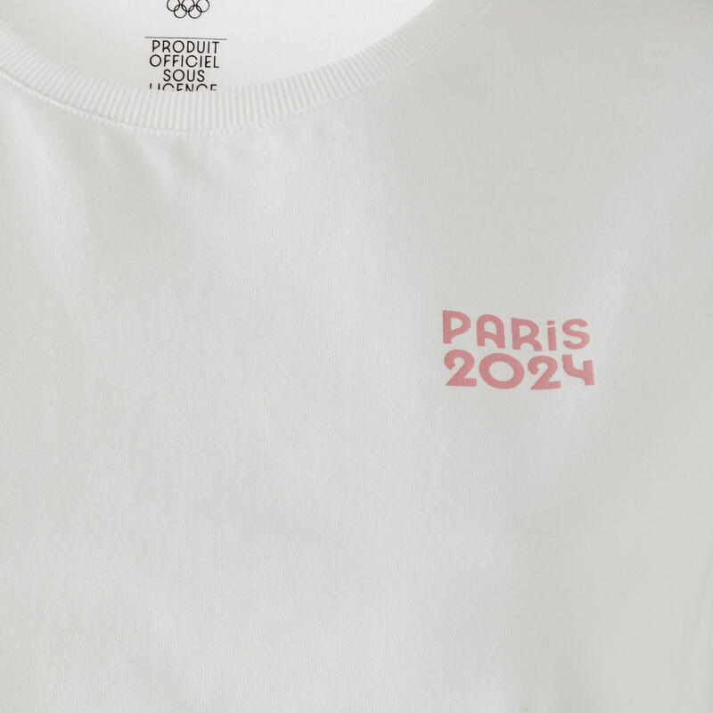 T-shirt crop-top Paris 2024 Femme - Blanc