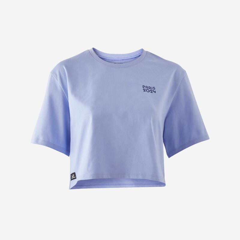 T-shirt crop-top Paris 2024 Femme - Violet