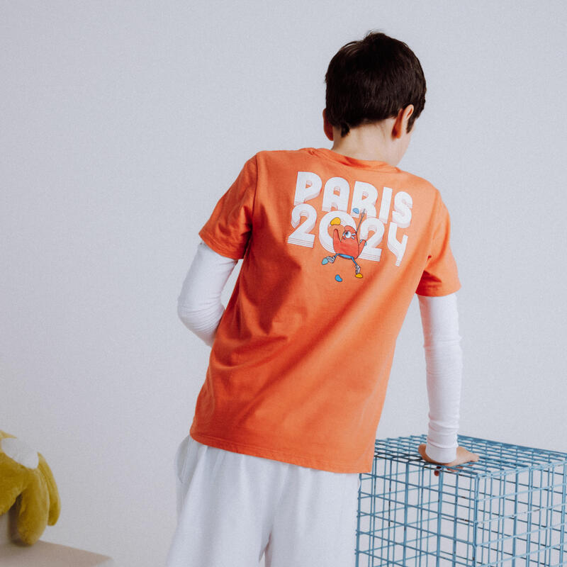 T-shirt Les Mascottes de Paris 2024 Enfant - Corail