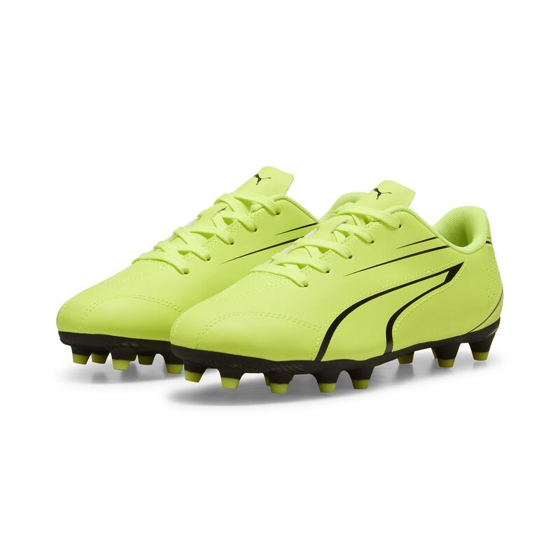 Çocuk Kramponu /Futbol Ayakkabısı - VITORIA FG/AG Jr-Electric Lime-PUMA Black