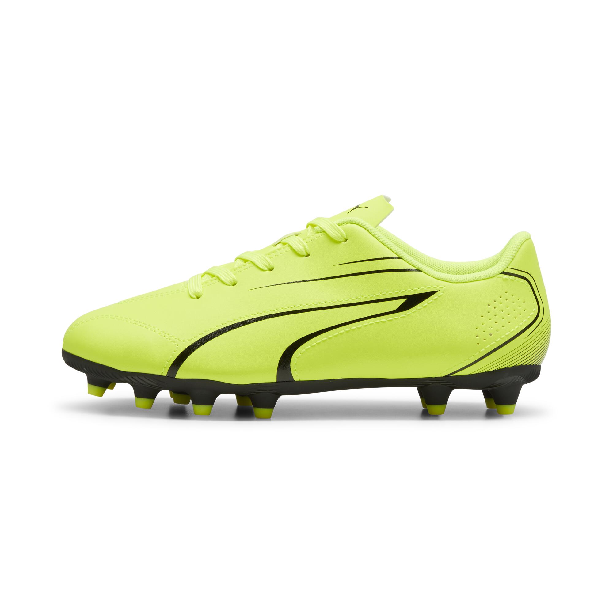PUMA Çocuk Kramponu /Futbol Ayakkabısı - VITORIA FG/AG Jr-Electric Lime-PUMA Black