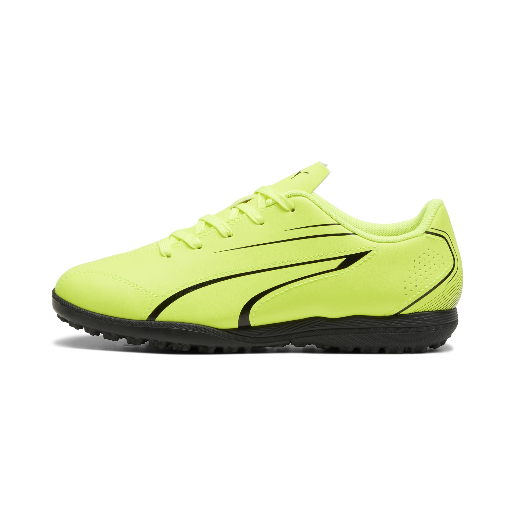 PUMA Çocuk Halı Saha/Futbol Ayakkabısı - VITORIA TT Jr-Electric Lime-PUMA Black