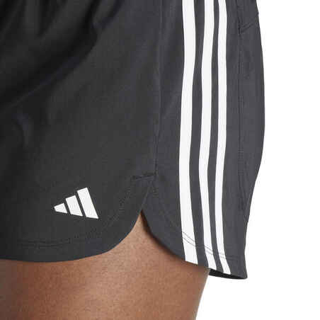 High-rise training shorts made in part with recycled materials.