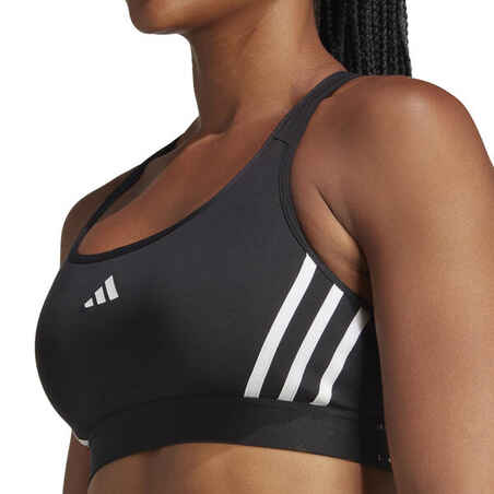 A ventilated sports bra