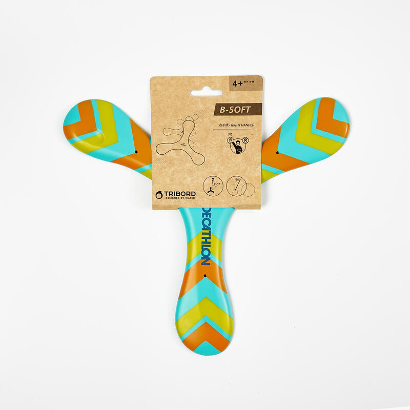 Right-Handed Soft Boomerang - Green/Yellow