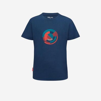 Trollkids Merinoshirt Kinder Jungen kurzarm - Sandefjord blau