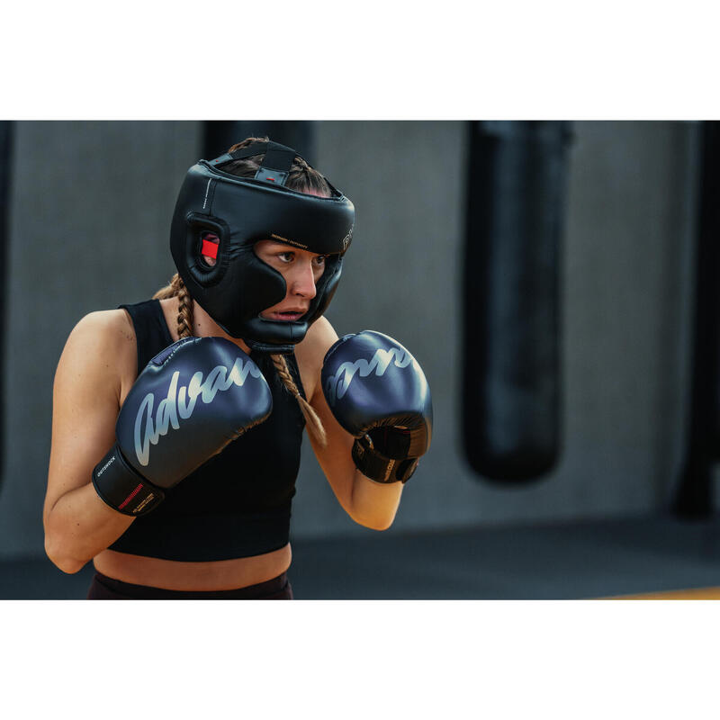 Adult Boxing Full Face Headguard 500 - Black