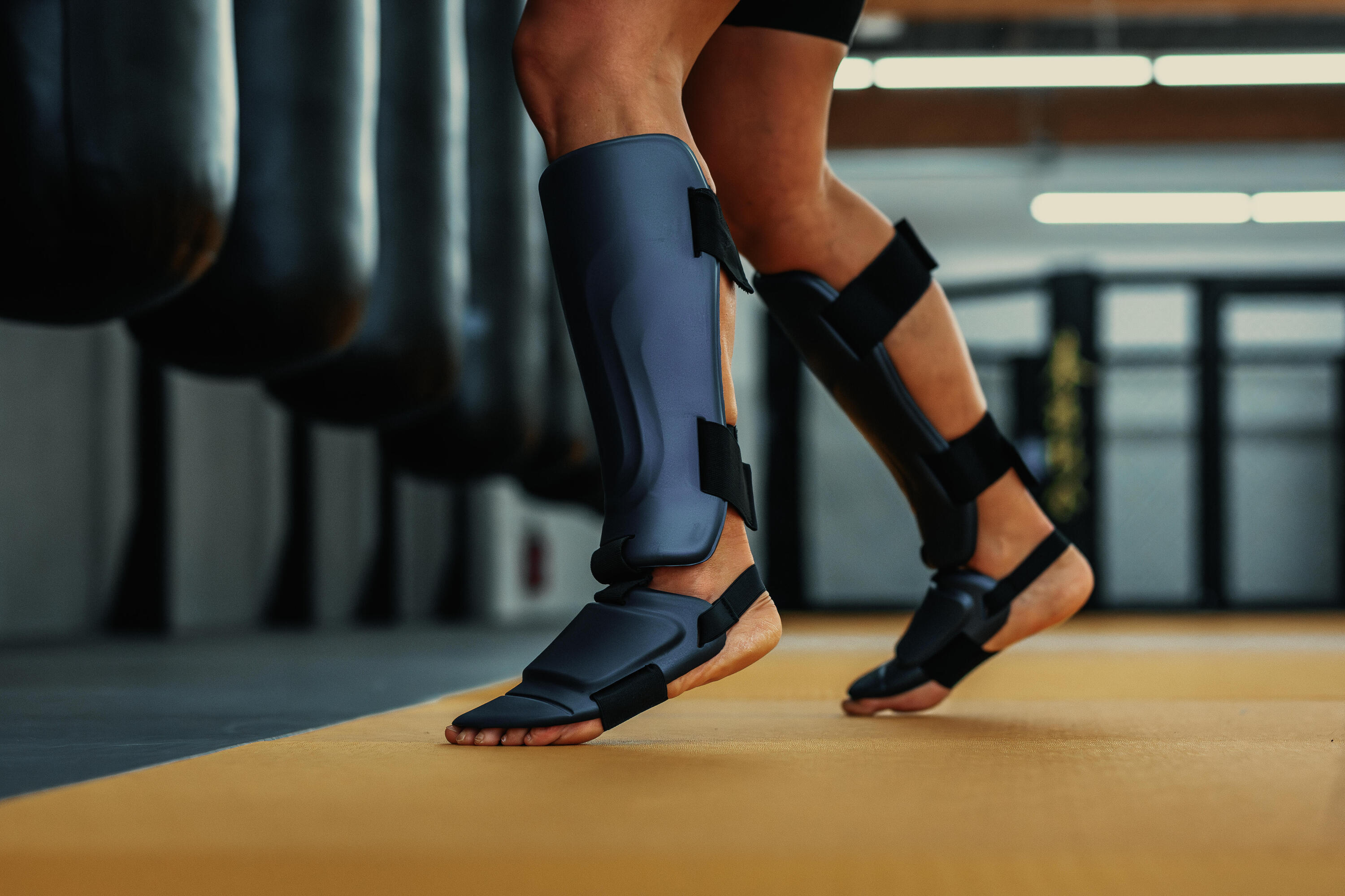 Paratibia-parapiedi adulto muay-thai kick-boxing mma blu 12/12