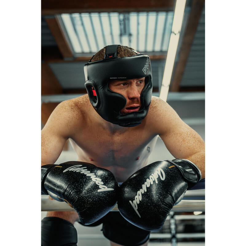 Mănuși de kick-boxing și muay-thai pentru nivel mediu, negru