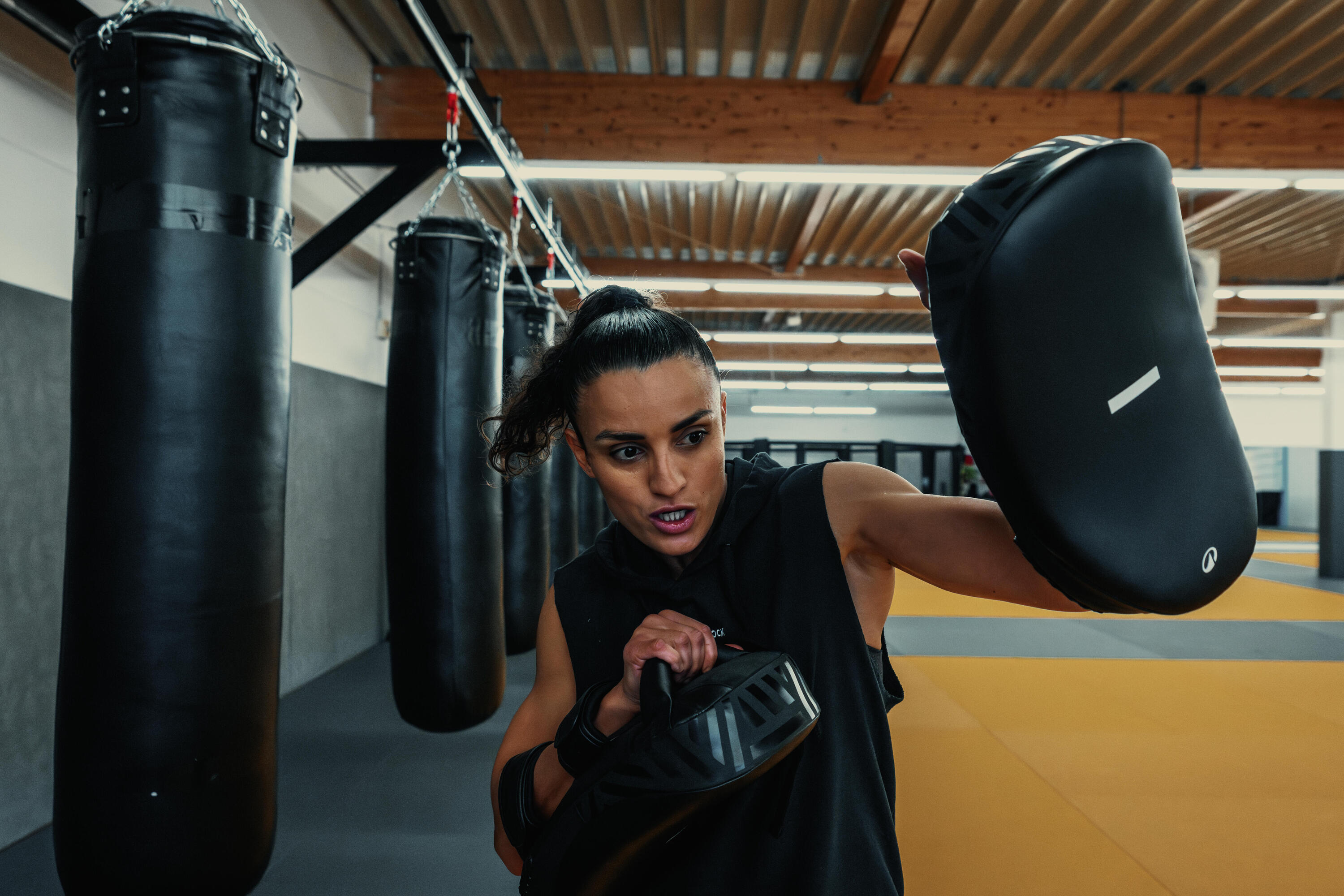 Pao de kick-boxing et muay-thai - noir 9/10
