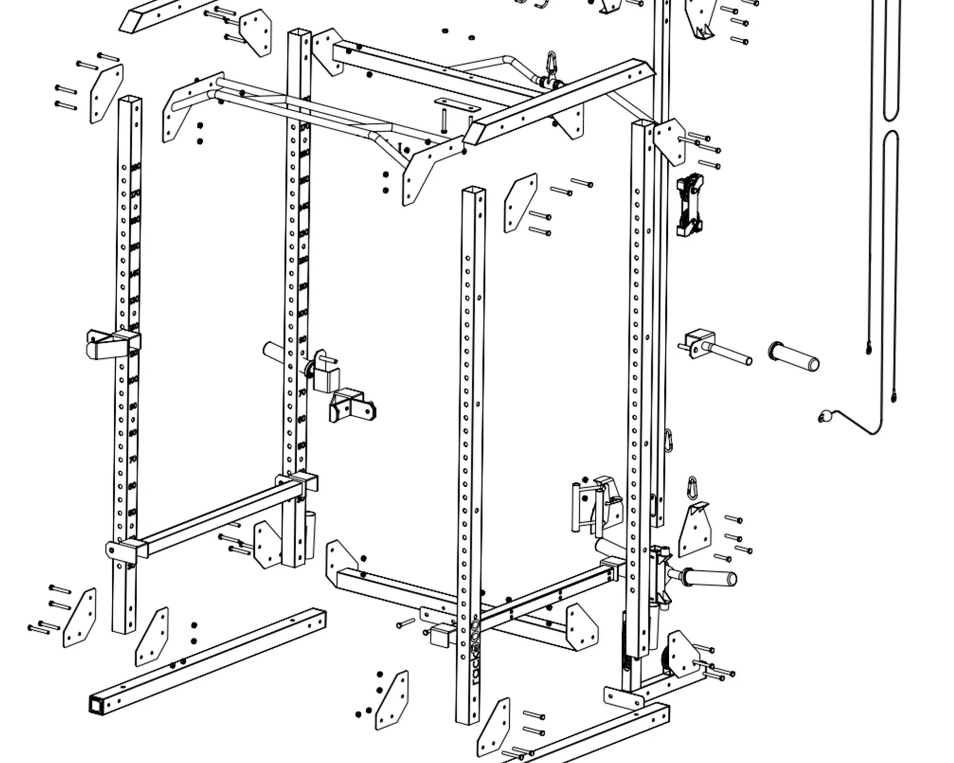 power rack 900 bodybuilding montagehandleiding