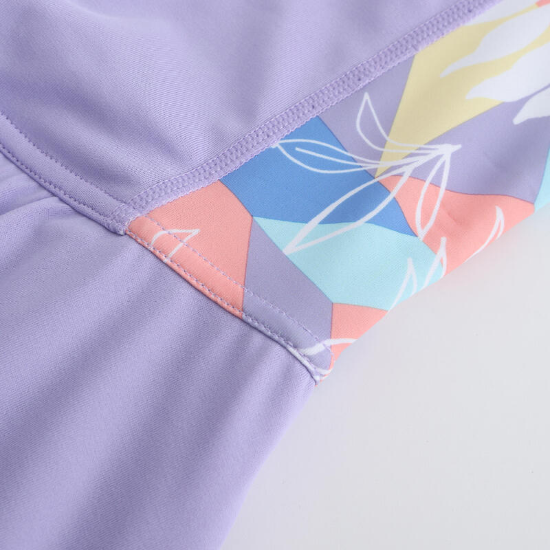 女童款一件式長袖泳裝 SUZY－紫色
