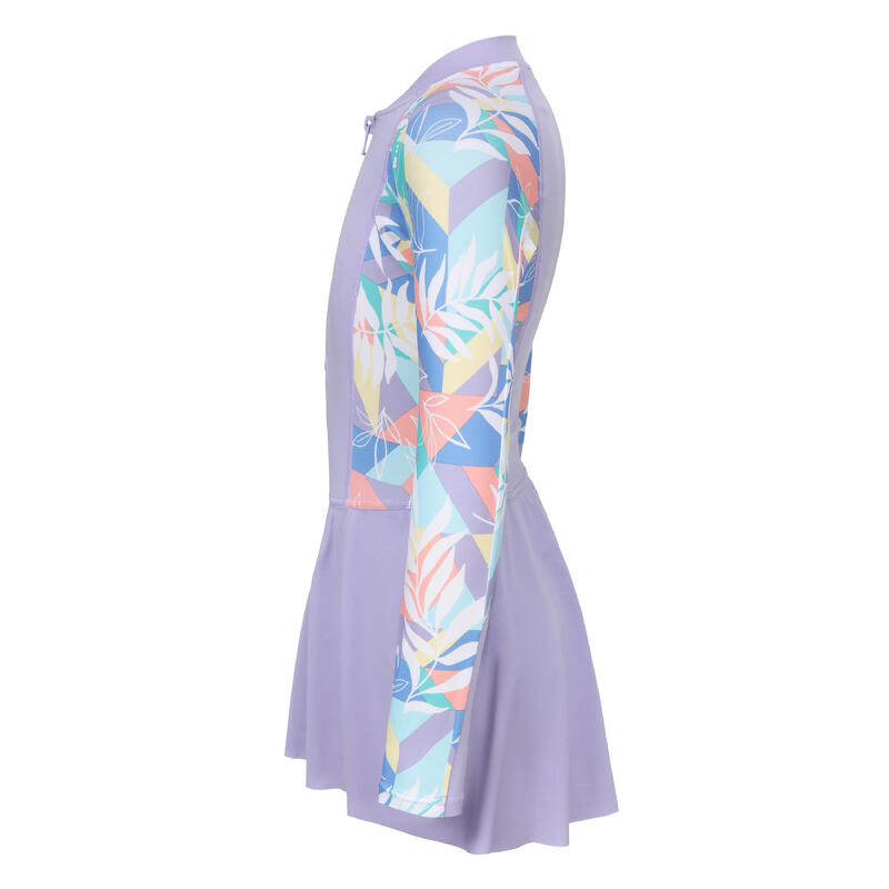 SUZY one-piece long-sleeve skirt swimsuit PURPLE
