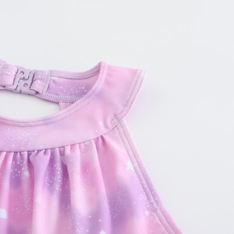 Çocuk Etekli Mayo - Pembe - MINI AMBER