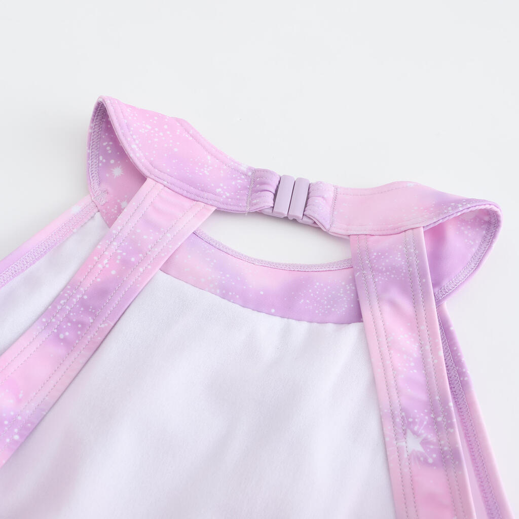 Maillot de bain jupe une pièce pour fille - CN - 1P MINI AMBRE ROSE CIEL
