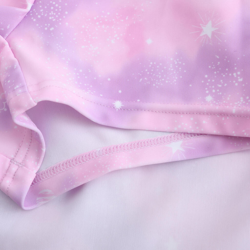 Maillot de bain jupe une pièce pour fille - CN - 1P MINI AMBRE ROSE CIEL