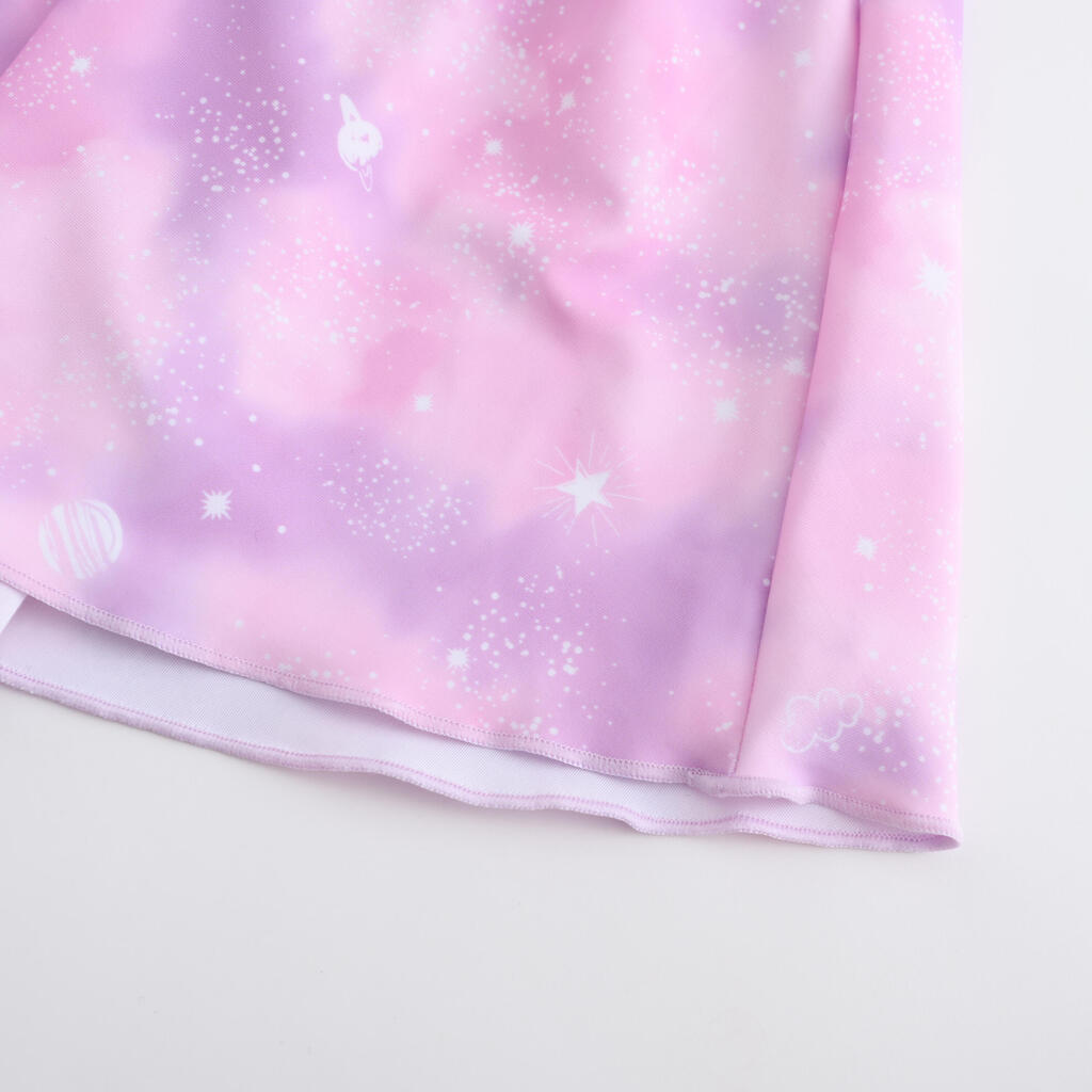 Maillot de bain jupe une pièce pour fille - CN - 1P MINI AMBRE ROSE CIEL