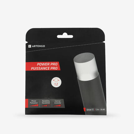 CORDAGE DE TENNIS MONOFILAMENT NOIR ARTENGO POWER PRO EN JAUGE 1.20 mm
