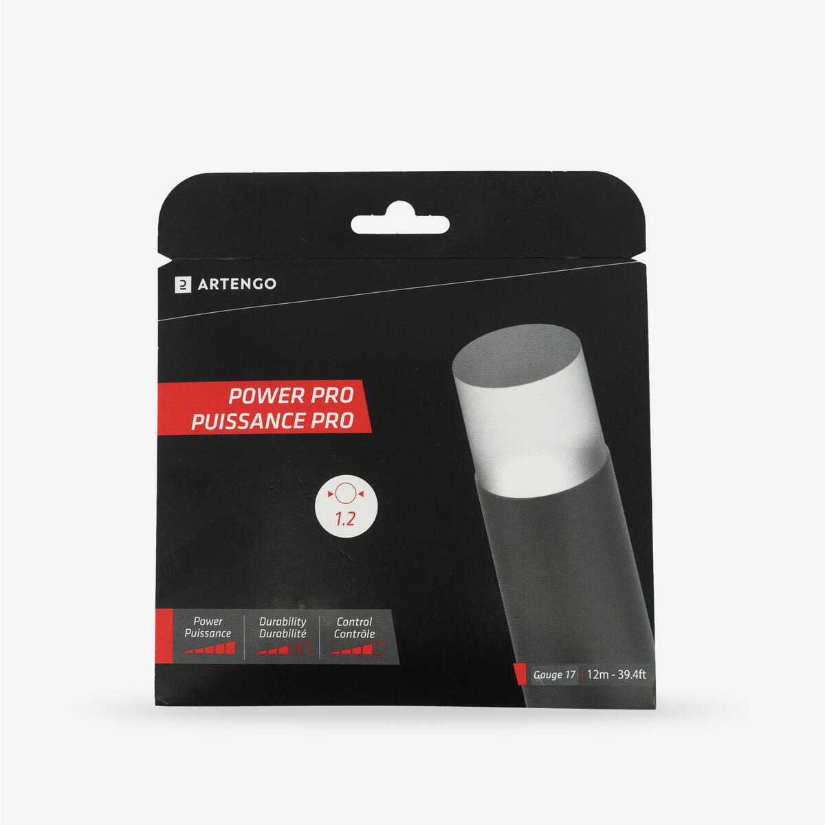 CORDAGE DE TENNIS MONOFILAMENT NOIR ARTENGO POWER PRO EN JAUGE 1.20 mm