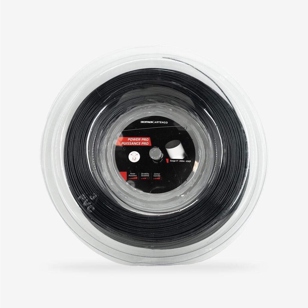 Teniška struna Spool Power Pro 1,20 mm x 200 m - črna