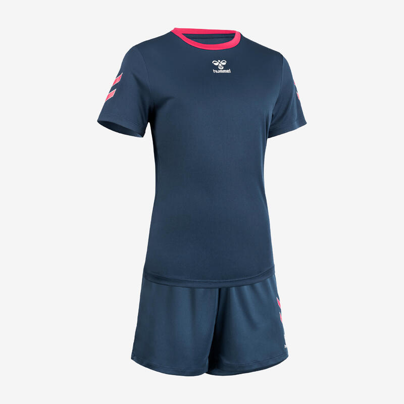 Handbalshirt voor dames grijs / roze