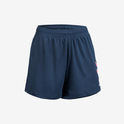 Handbalshort voor dames grijs / roze