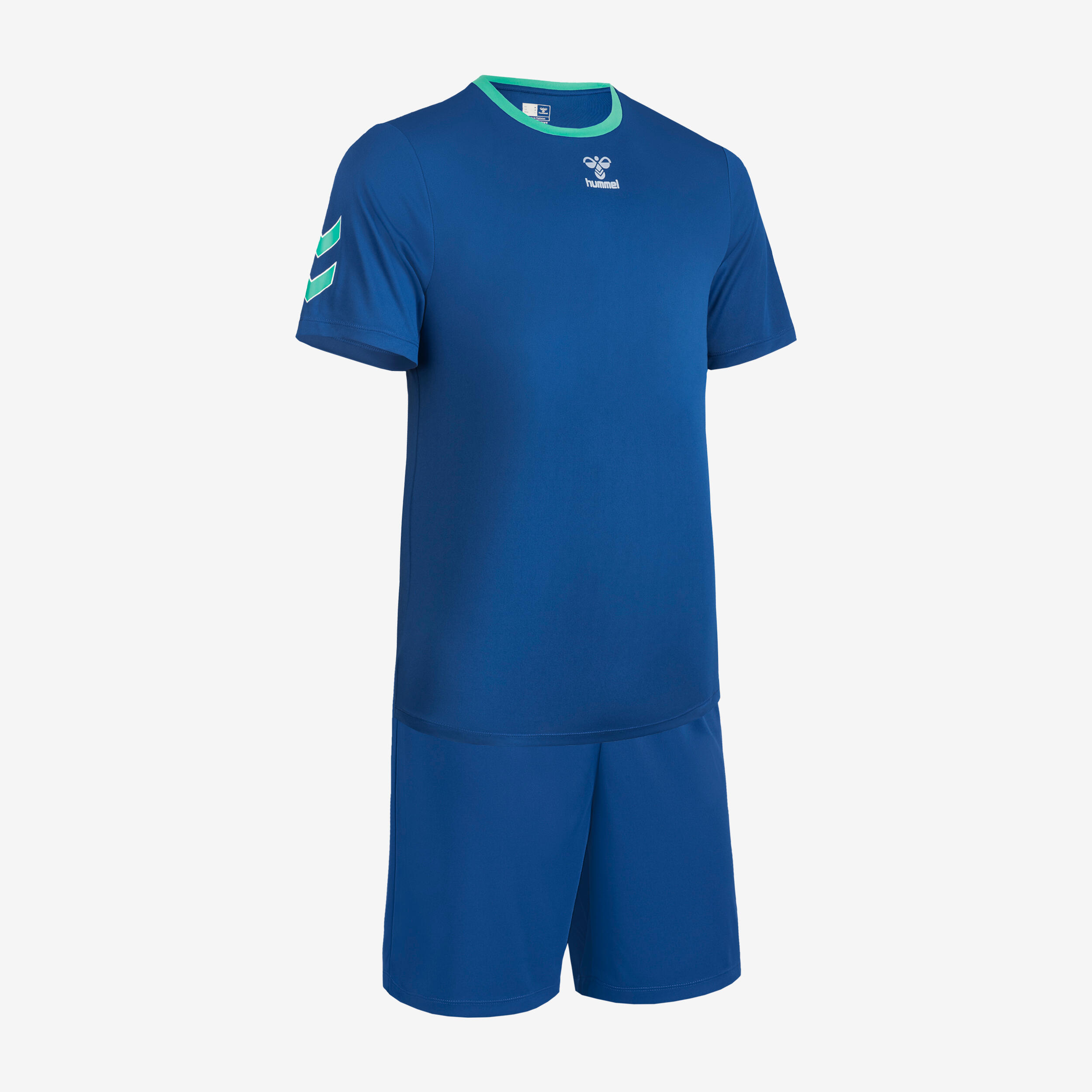 Short de handball Homme - Hummel bleu / vert 3/3