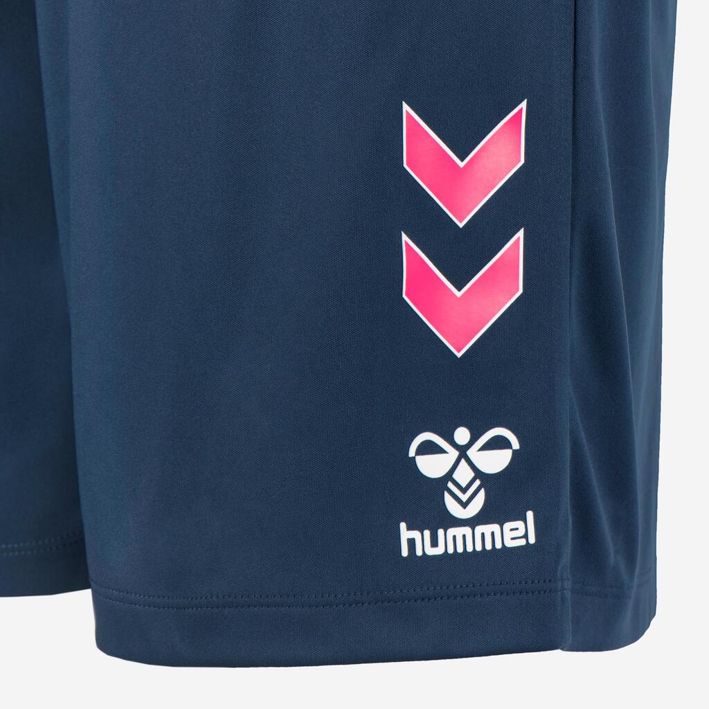 Kratke hlače za rukomet ženske Hummel sivo-ružičaste