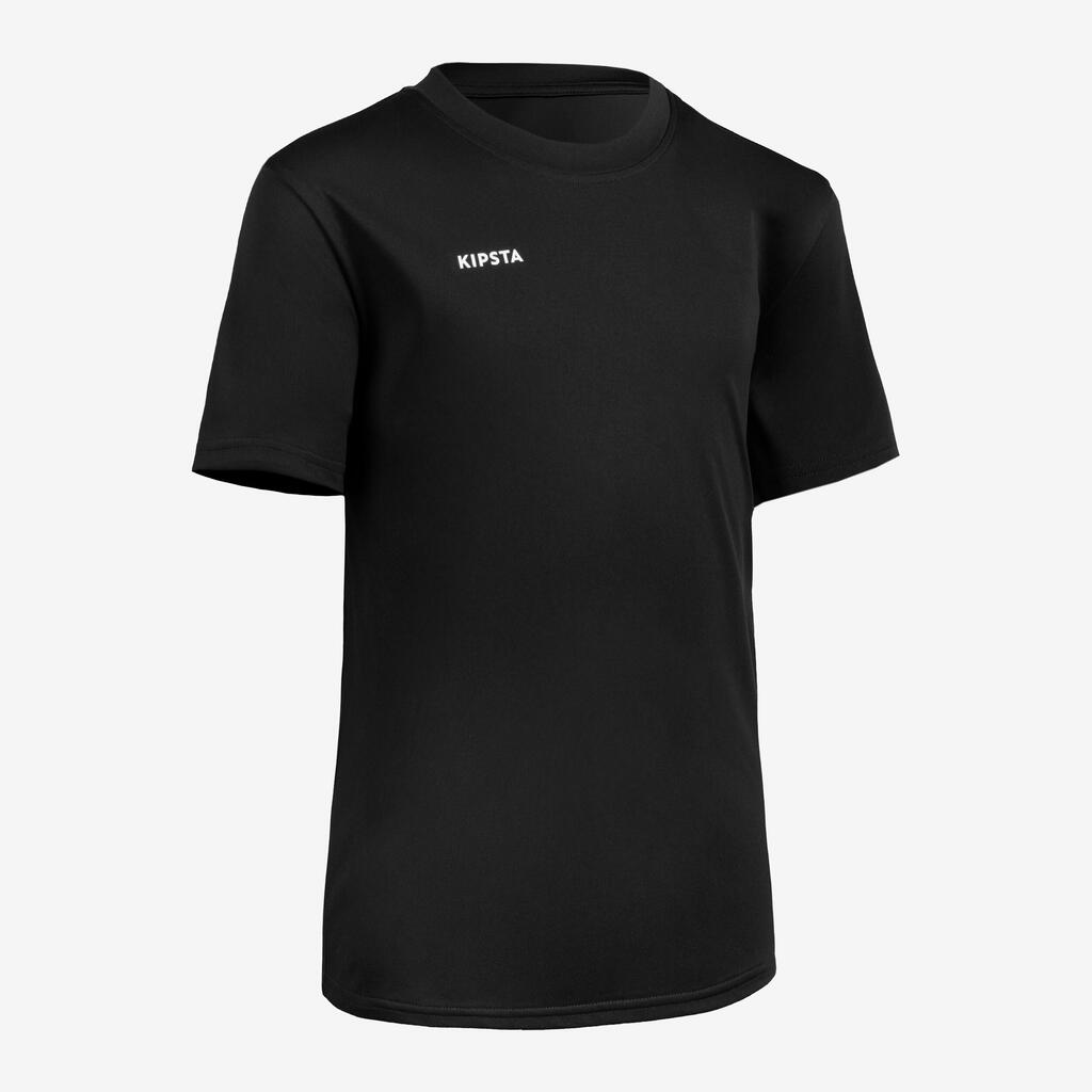Črna otroška rokometna majica H100 