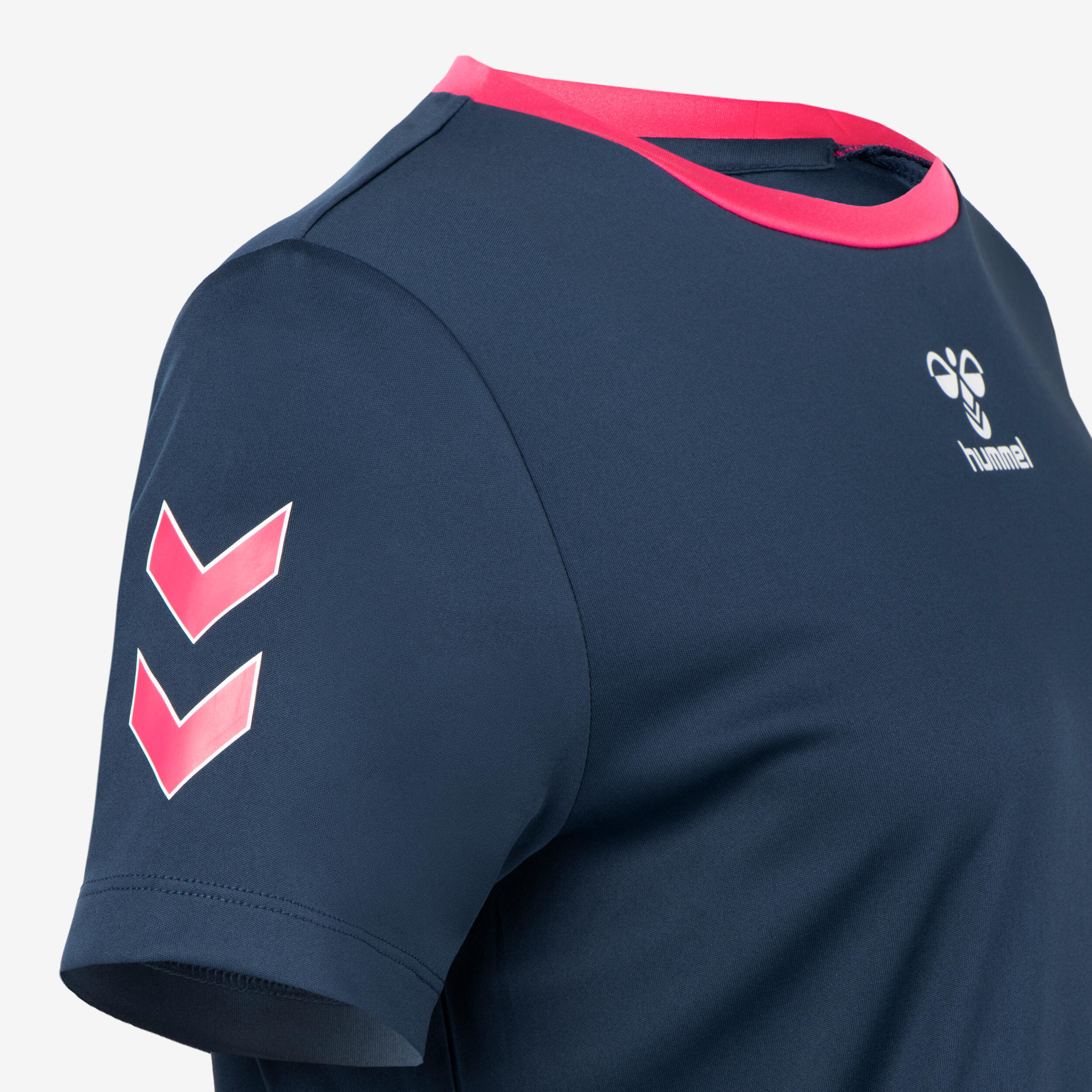 T-shirt de Andebol - Hummel Mulher Cinza / Rosa 2/3