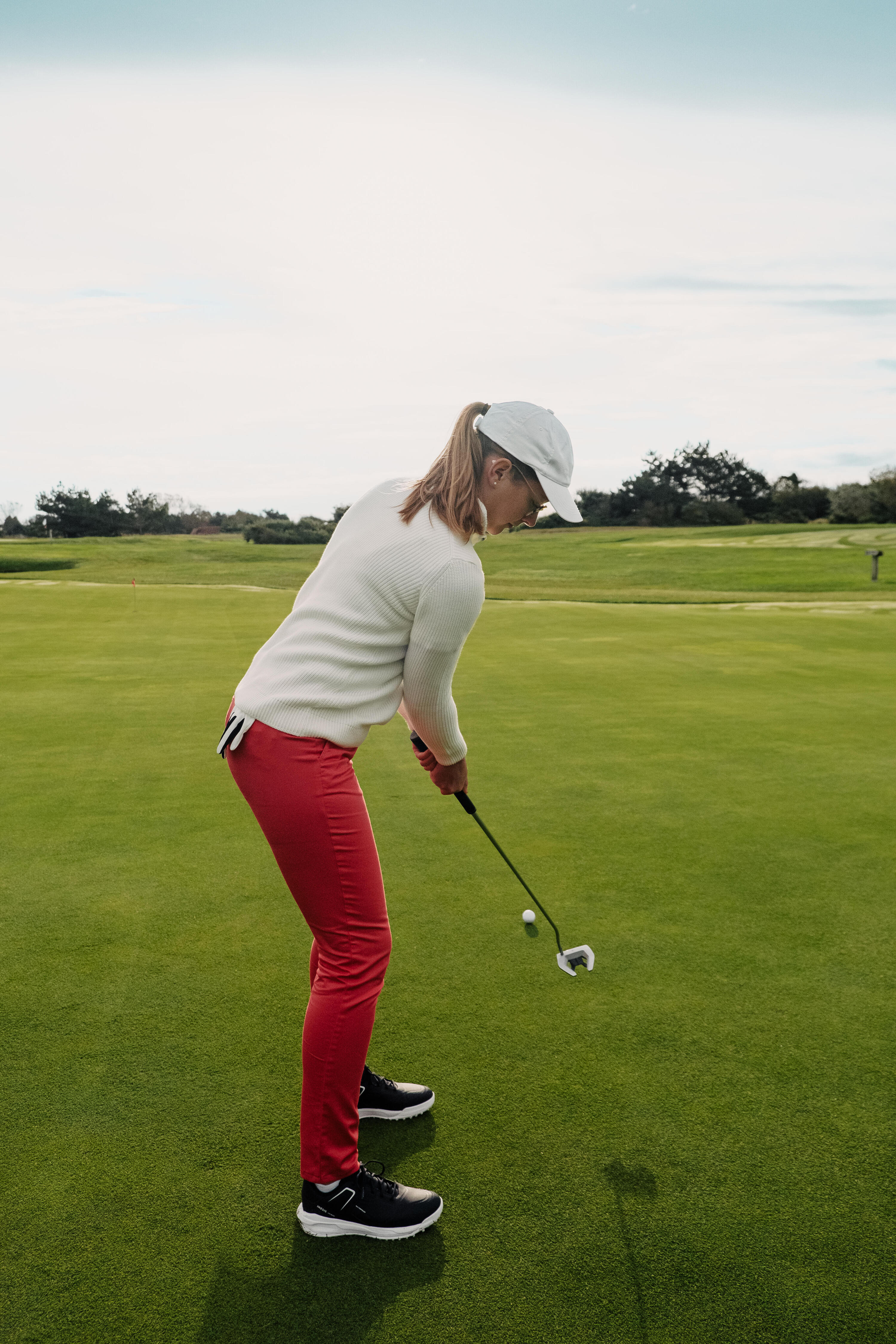 Maglione golf donna MW 500 écru 9/9