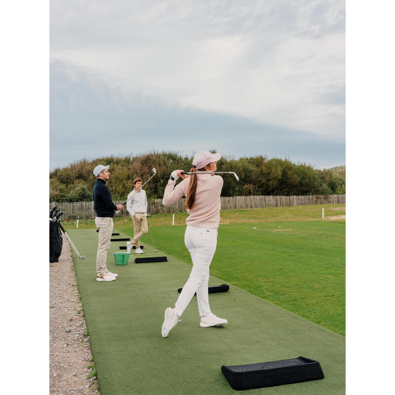 Pulover Golf MW500 fermoar 1/2 Roz Damă