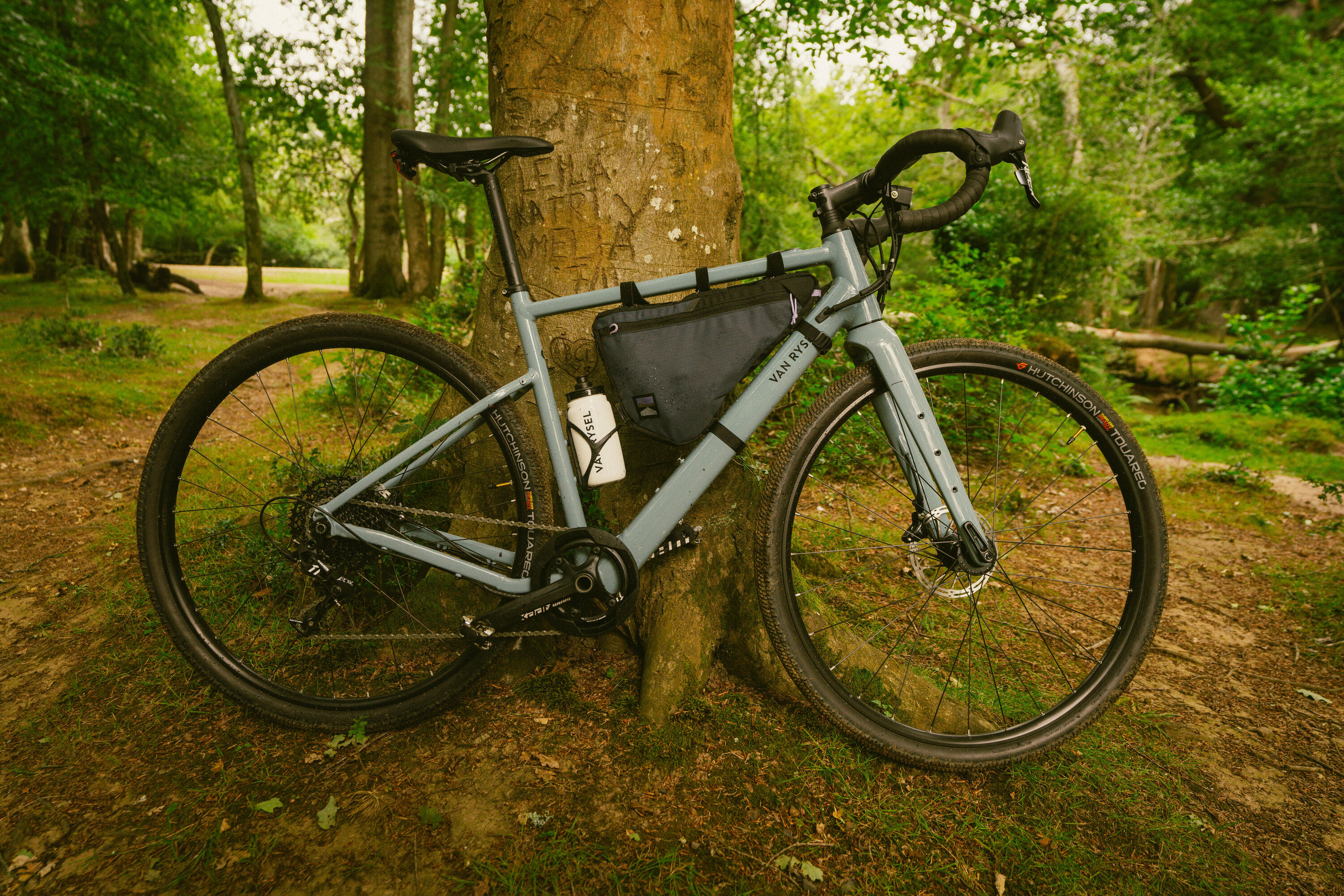 Borsa Da Telaio Anteriore WEST BIKING Grigia 1L Riflettente Per Bici MTB E Strada - Nuova Con Etichette - Foto 1